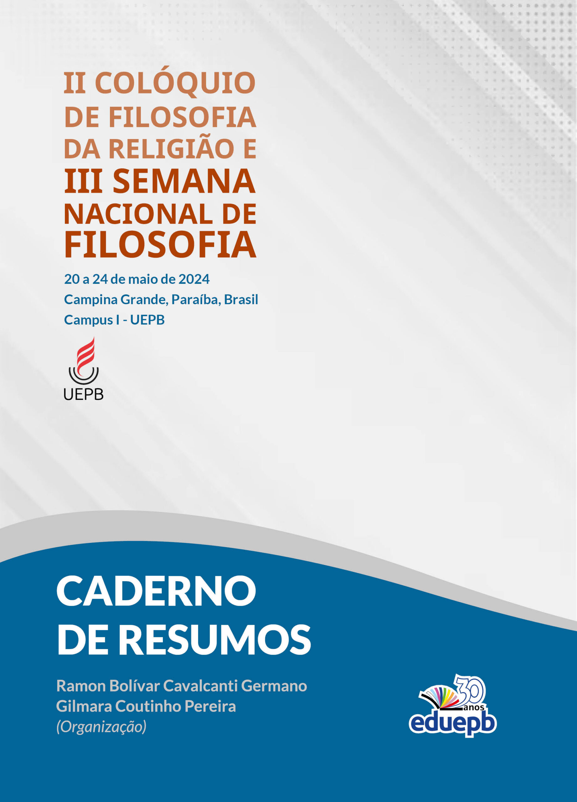 Capa do livro II Colóquio de Filosofia da Religião e III Semana Nacional de Filosofia