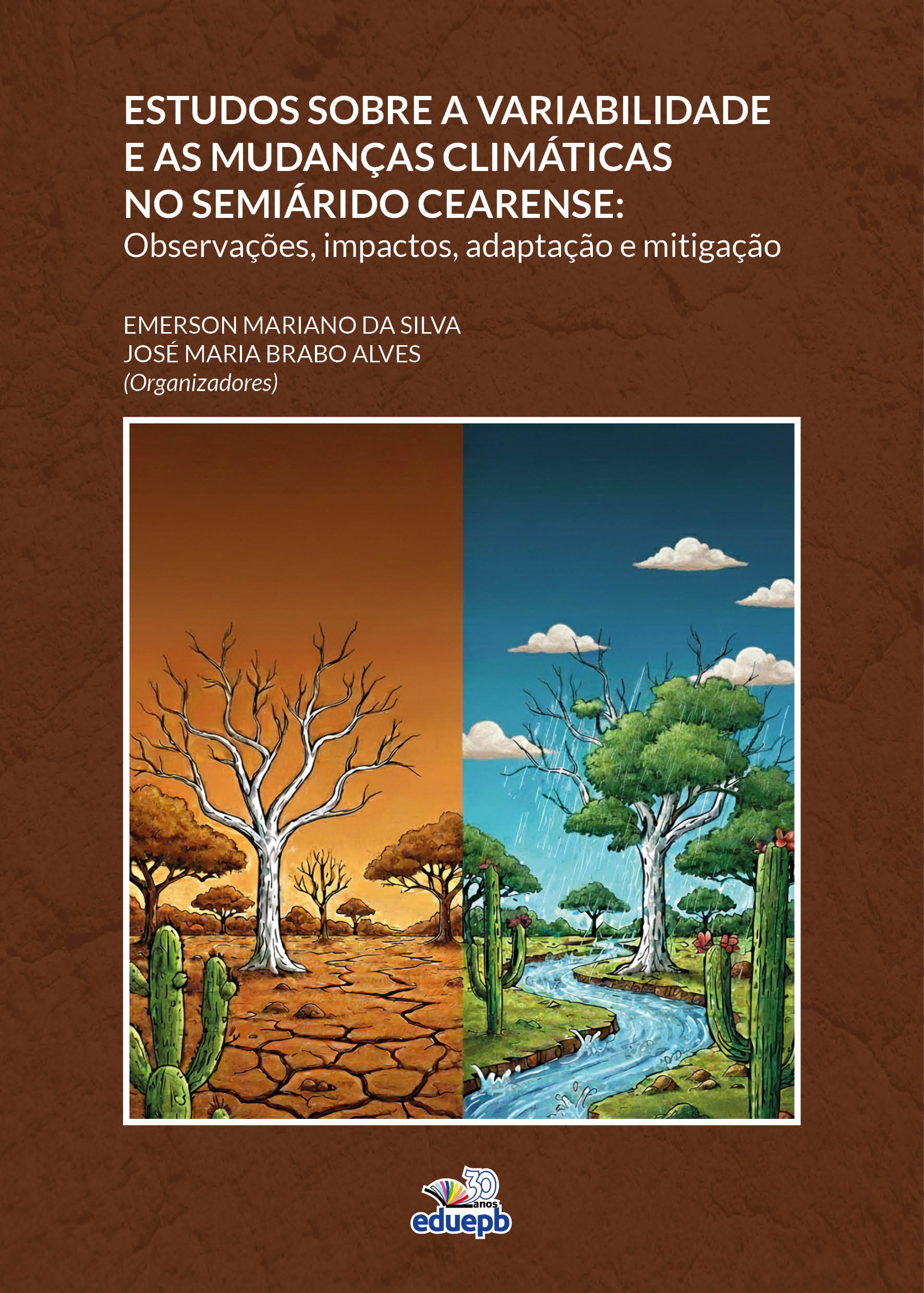 Capa do livro Estudos sobre a Variabilidade e as Mudanças Climáticas no Semiárido cearense: observações, impactos, adaptação e mitigação
