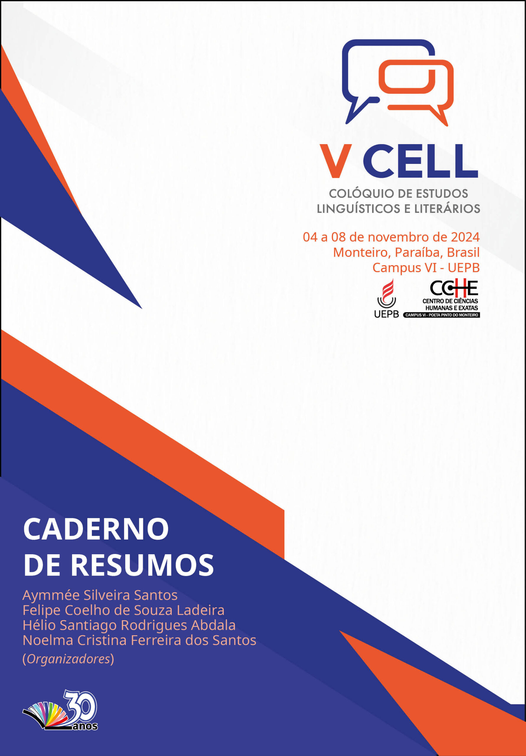 Caderno de Resumos do V CELL – Colóquio de Estudos Linguísticos e Literários